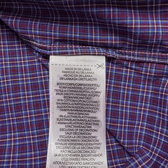 Ralph Lauren Shirt Men 3XLT Tall Purple Plaid Business Casual Preppy Office - Picture 9 of 12
